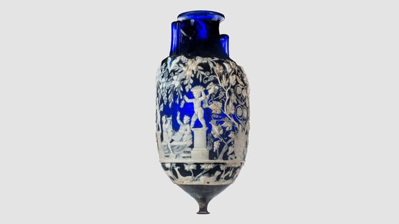 파란 유리 꽃병(Blue Vase)