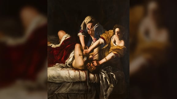 아르테미시아 젠틸레스키 - 홀로페르네스의 목을 베는 유디트
